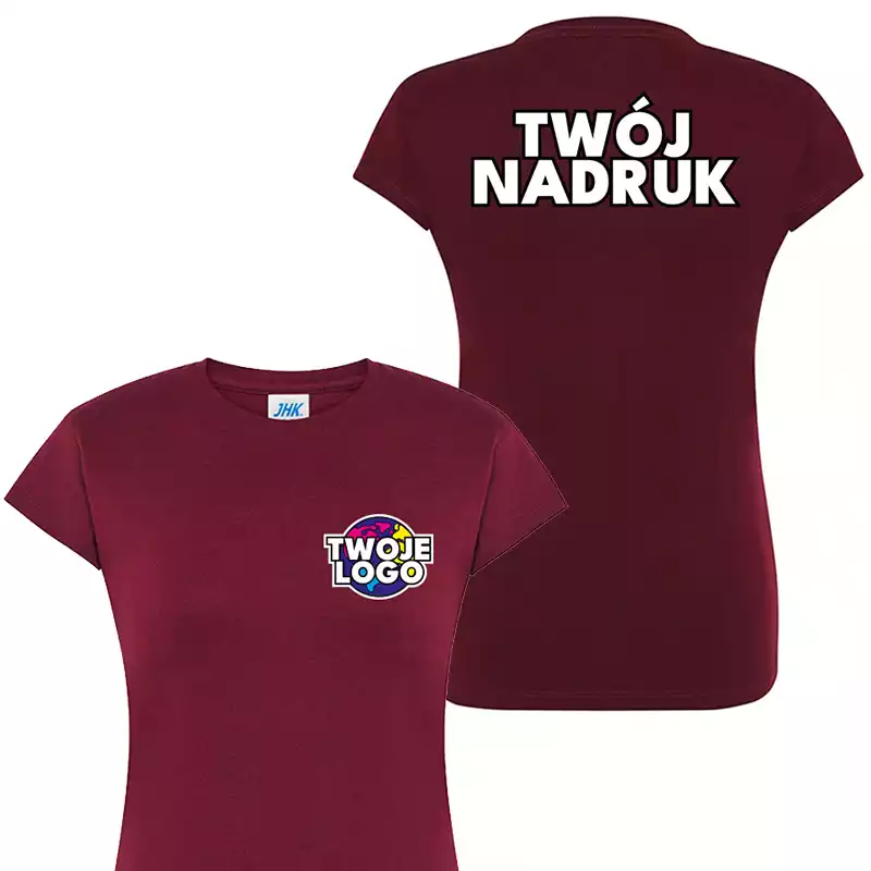 koszulka z logo dowolny nadruk przód tył damska (kopia) koszulka z logo dowolny nadruk przód tył damska (kopia)