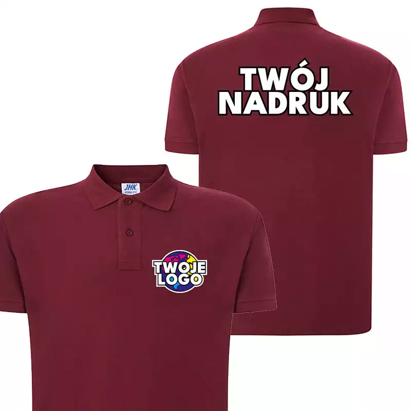 bordowa firmowa koszulka polo z nadrukiem logo nazwą firmy (kopia) bordowa firmowa koszulka polo z nadrukiem logo nazwą firmy (kopia)
