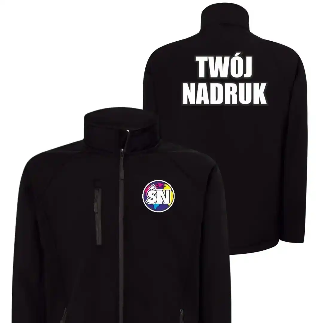 czarna koszulka z własnym nadrukiem logo na piersi (kopia)