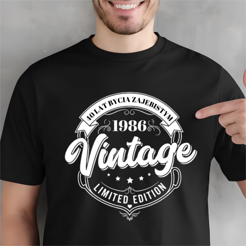 Dowolna liczba tekst Koszulka urodzinowa vintage limited edition 30 40 50 urodziny dowolna liczba tekst koszulka urodzinowa vintage limited edition 30 40 50 urodziny